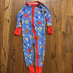 Little Sleepies Blue and Red Footies with Spider-Man Design